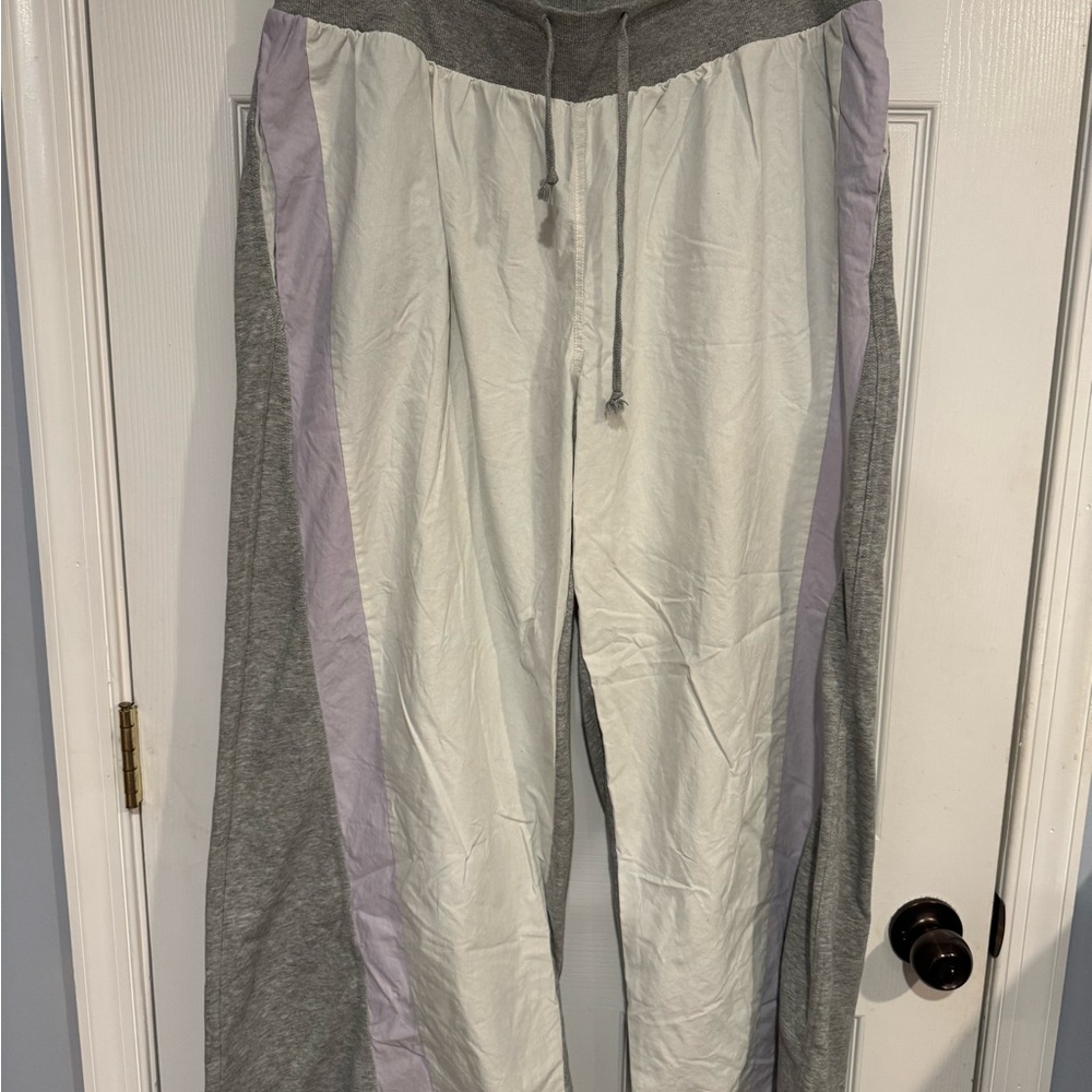Anthropologie Daily Practice Strip Wide Leg Track Pants - Picture 5 of 8